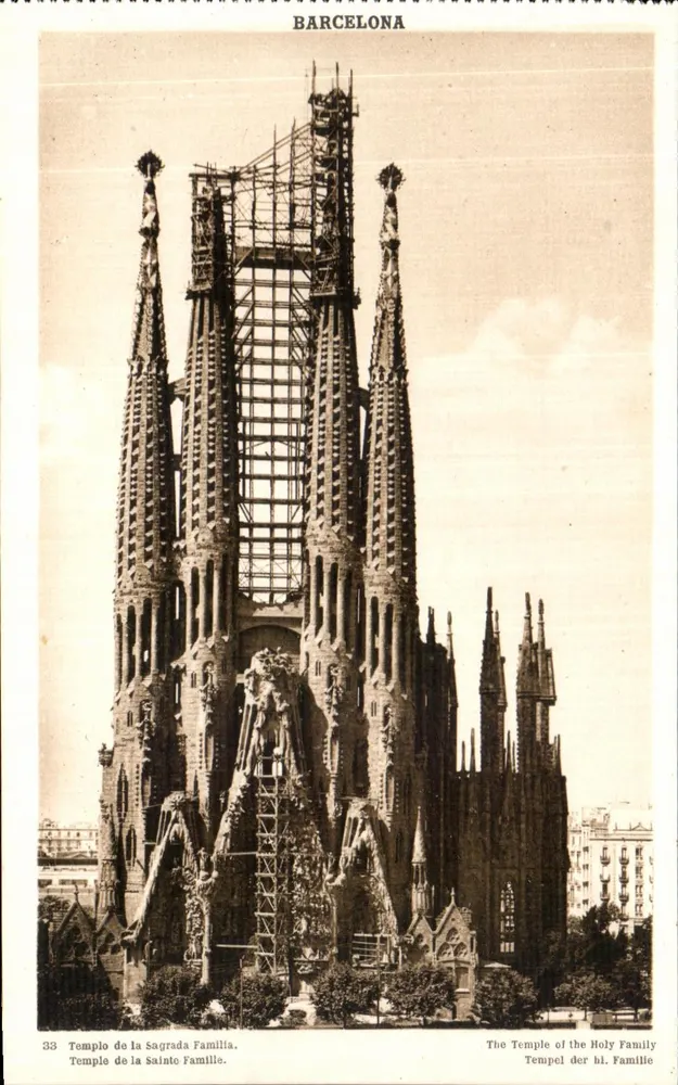 Tempel der Sagrada Família — Barcelona — L. Rolsin, fot. Barcelona - Vorderseite