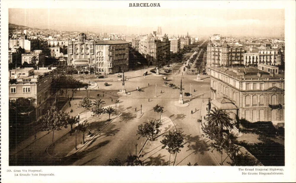 Barcelona — Praça da Gran Via Diagonal — L. Roisin, fot. - Barcelona, n°39 - Frente