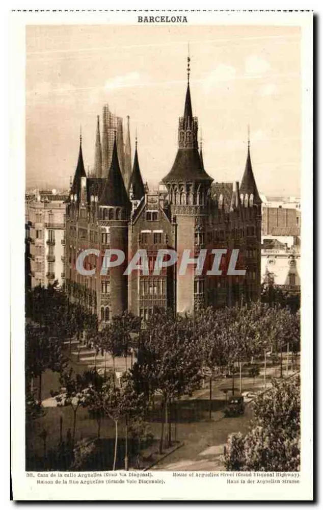 Casa de la calle Arguelles — Grand Via Diagonal — L. Rolain, Fot. - Barcelona - Vorderseite