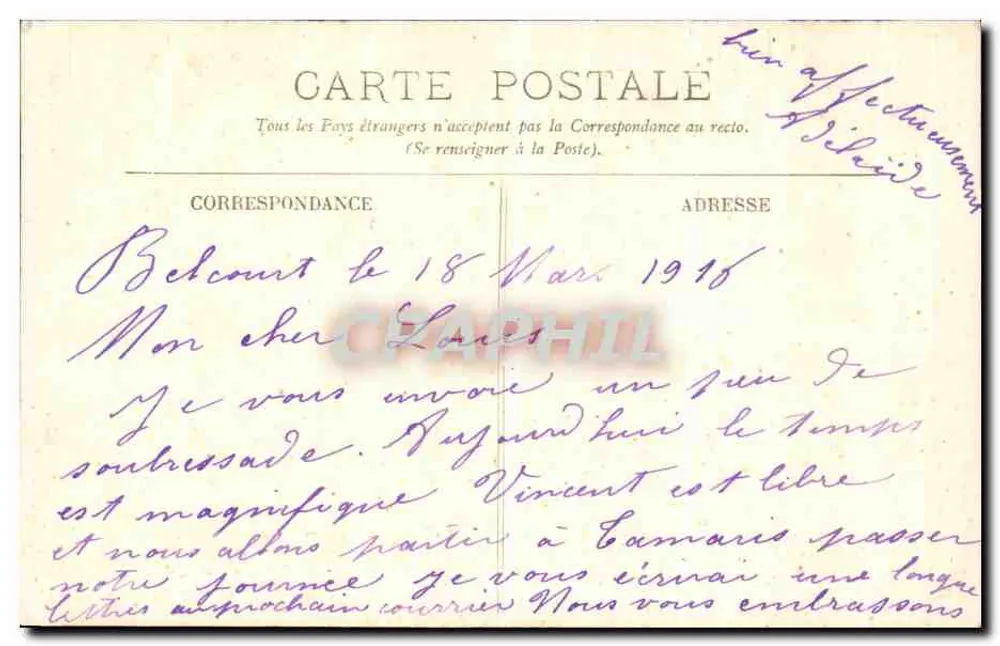 Alger — Winterpalast des Gouverneurs — LL. n°163 - Rückseite