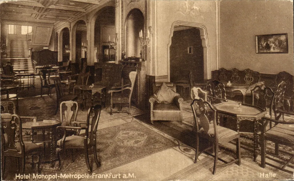 Hotel Monopol-Metropole — Frankfurt a.M. — Verleger Hugo Schnefeld - Vorderseite