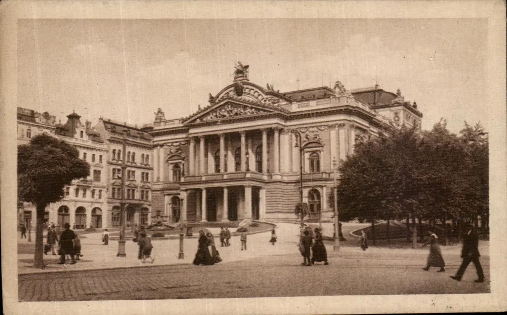 Brno — Teatro Municipal — editor Velišopříloď, Brno, n° 54 - Frente