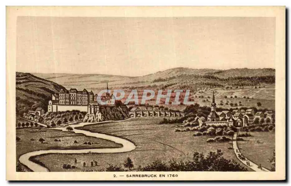 सर्रेब्रक ई 1760 — ऐतिहासिक दृश्य — प्रकाशक अदृश्य - आगे