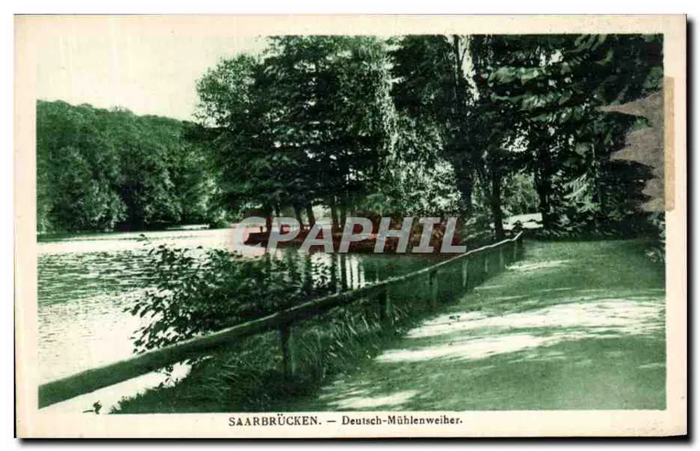 Saarbrücken — Deutsch-Mühlenweiher — editor desconhecido, n° de série 16 - Frente