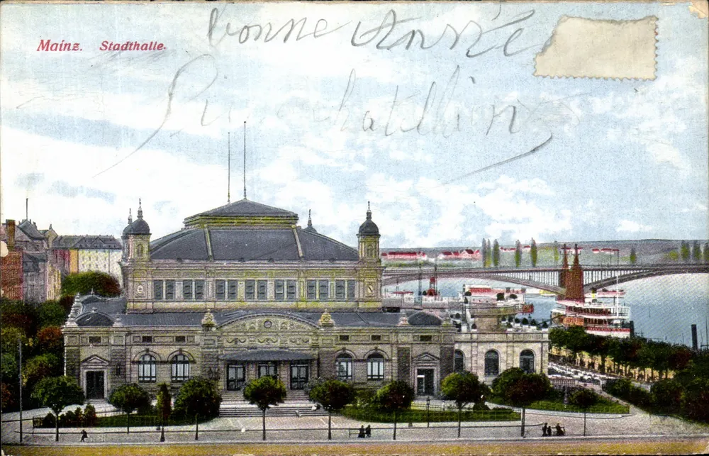 Mainz. Stadthalle — vista da grande sala de festas — editor não identificado - Frente