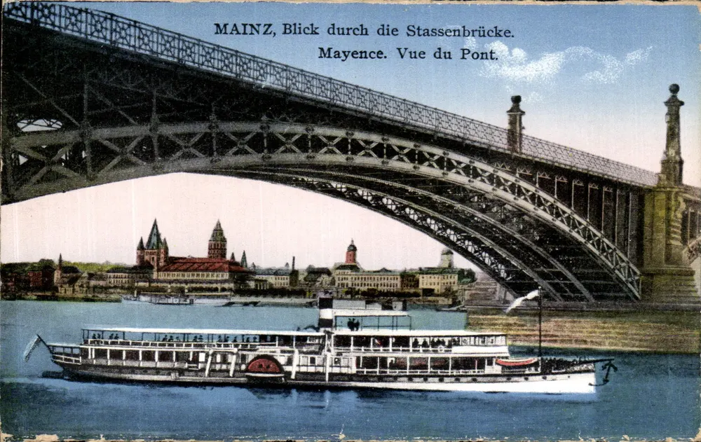 Mainz, Ansicht unter der Stassenbrücke — Verlag S.M. Nr. 634 - Vorderseite