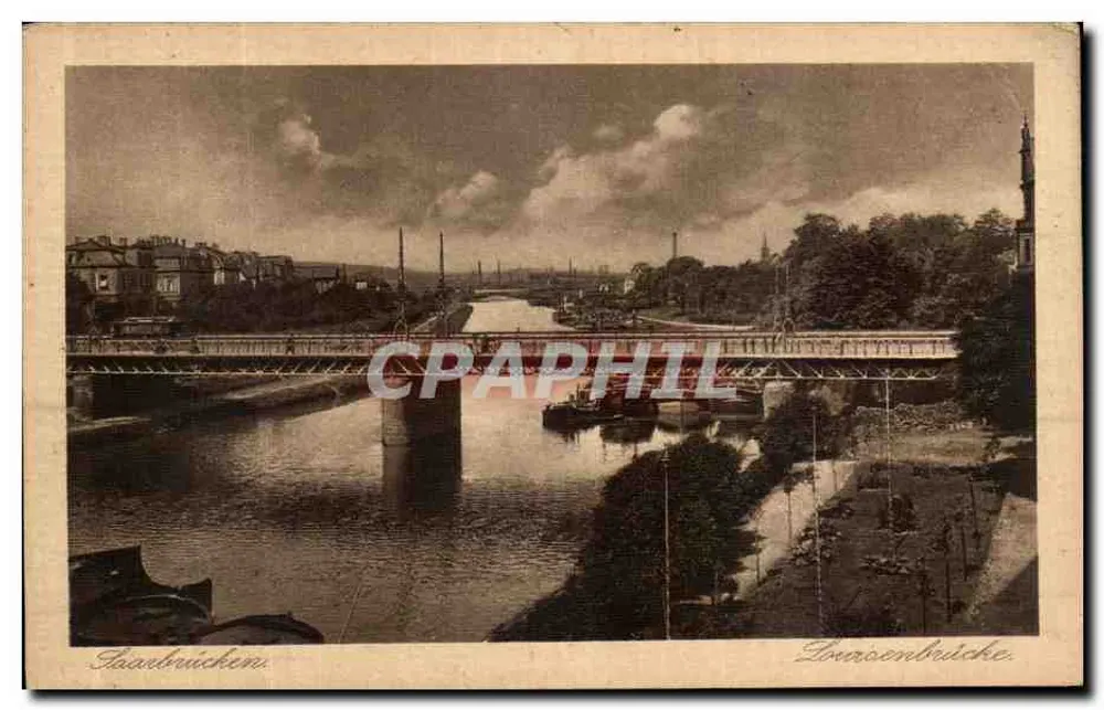 Saarbrücken — Pont sur la Saar à Zornagenbücke — éditeur non visible - Vorderseite