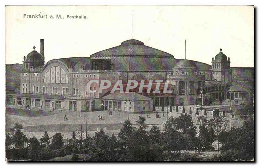 Frankfurt a.M., Festhalle — vista exterior — Gerhard Blumlein & Co., n° 22/29 - Anverso