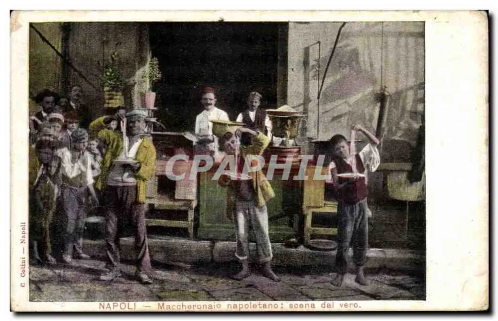 NAPOLI — Maccheronaio napoletano: Szene aus dem Leben. — C. Catini — Napoli - Vorderseite