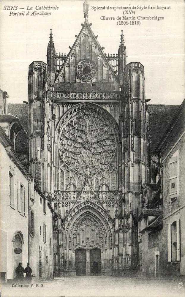 SENS — A Catedral — Porta de Abraão — Coleção P.R.S. - Frente