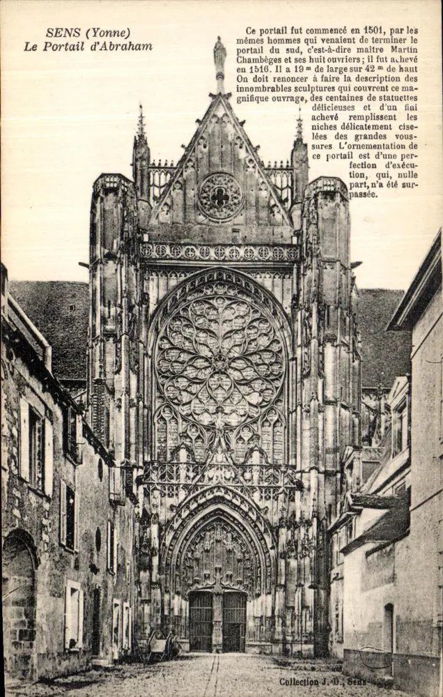 Sens (Yonne) — O Portal de Abraham — Coleção J. D. Sens - Frente