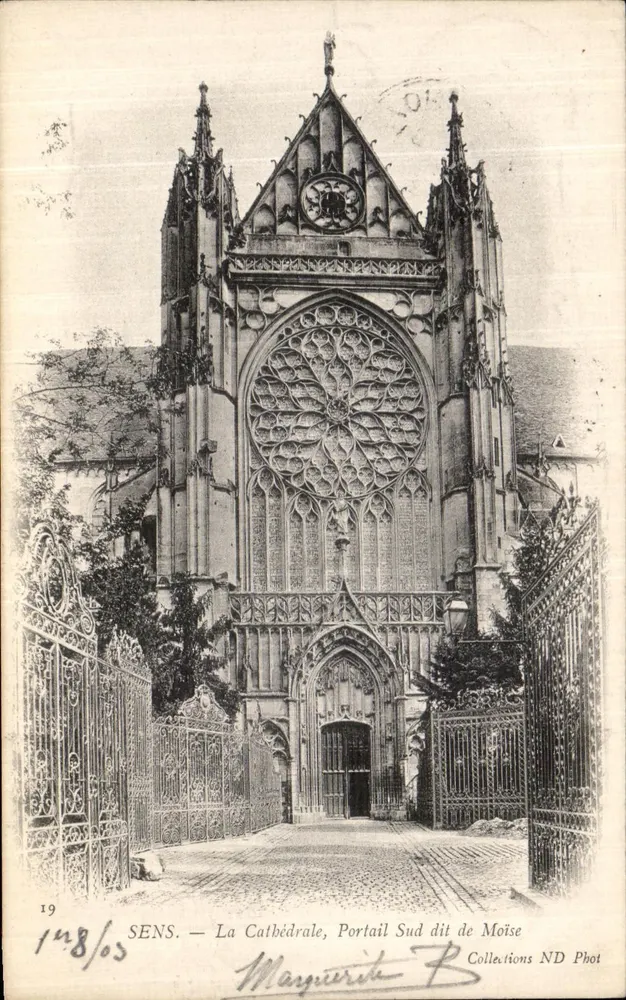 SENS — Die Kathedrale, Südtor genannt von Mose — Collections ND Phot - Vorderseite