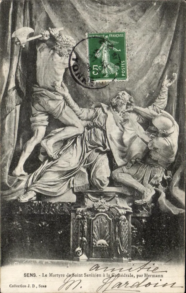 Sens — Das Martyrium des heiligen Savinien in der Kathedrale, von Hermann Hardoin - Vorderseite