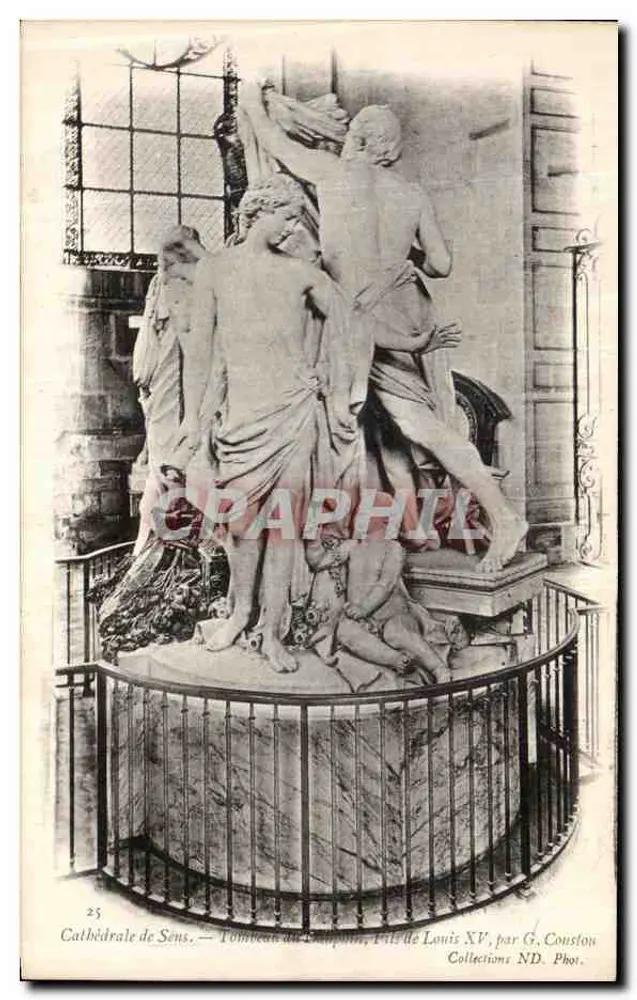 Kathedrale von Sens — Grab des Dauphins, Sohn von Ludwig XV, von G. Conston - Vorderseite