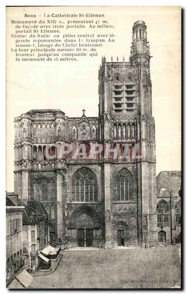Sens — Catedral de São Etienne — Av. MOLLOL ÉDITEUR - Frente
