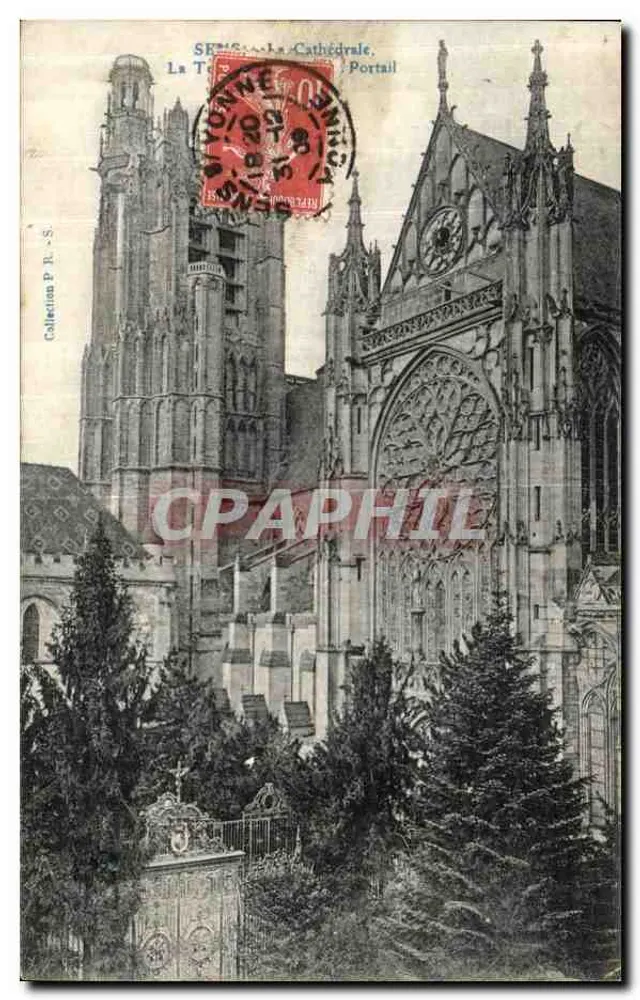 Sens - A Catedral. Portal — Coleção P. B. - S. - Frente