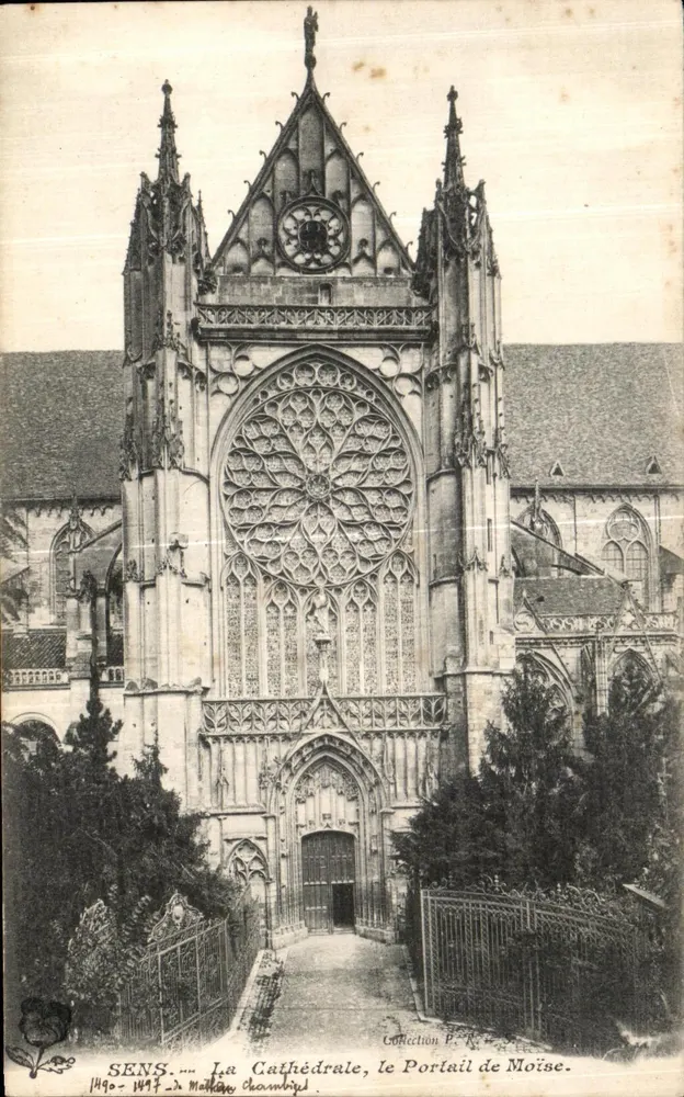 Sens — Die Kathedrale, das Portal des Mose — Mathieu Chambryl - Vorderseite