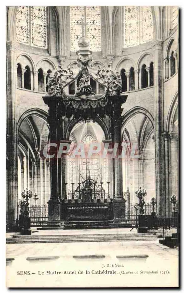 Sens — O Maître-autel da Catedral — Obra de Servandoni 1742 — J.D. em Sens - Frente