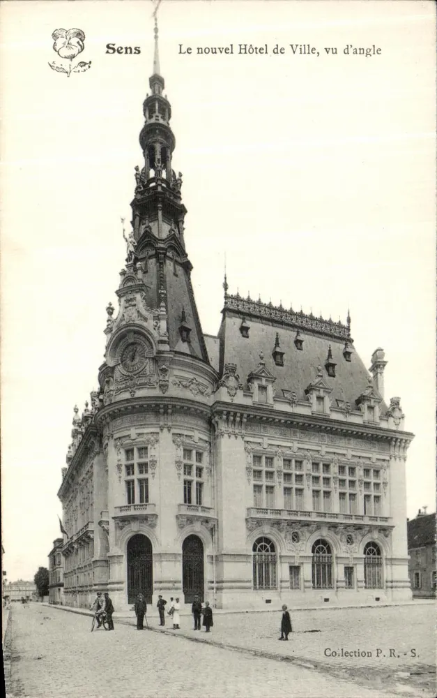 Sens — Das neue Rathaus, Blick aus der Ecke — Sammlung P.R.-S. - Vorderseite