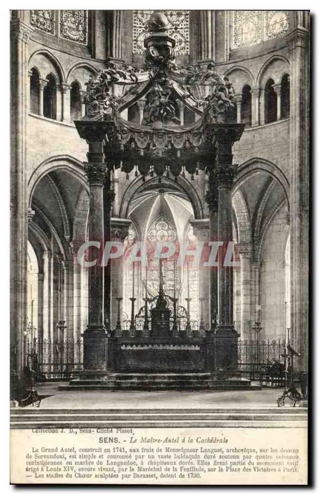 SENS — O Púlpito-Mestre na Catedral — Cliché Pissot - Frente