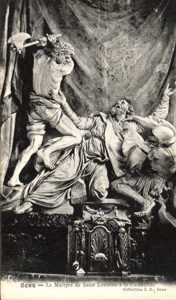 SENS — Das Martyrium des heiligen Savinien in der Kathedrale — Sammlung J. D., Sens - Vorderseite