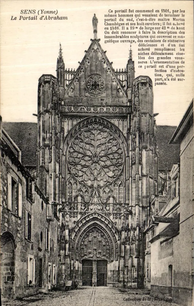 Sens (Yonne) — O Portal de Abraão — Coleção J. D. Sens - Frente