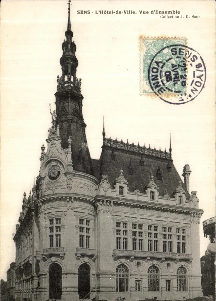 SENS - Das Rathaus. Gesamtaufnahme — Sammlung J. D. Sens - Vorderseite