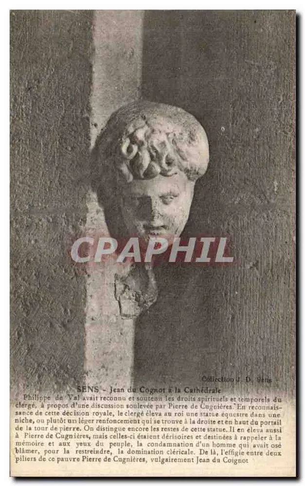 Sens - Jean Cognot vor der Kathedrale — Sammlung J. D. Vens - Vorderseite