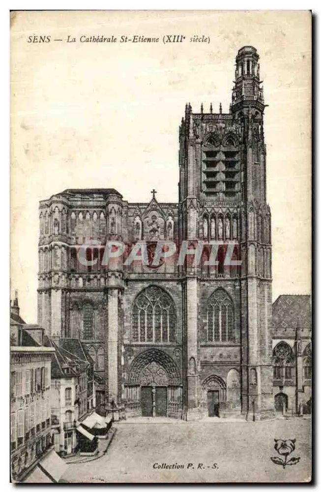 Sens — A Catedral de São Etienne (século XIII) — Coleção P. R.-S. - Frente