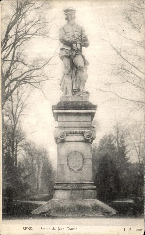 SENS — Estátua de Jean Cousin — J. D., Sens - Frente