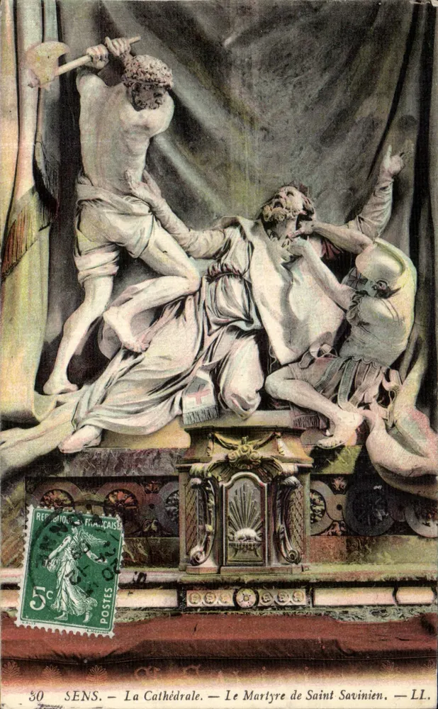 Sens — Die Kathedrale — Das Martyrium des heiligen Savinien — LL. - Vorderseite