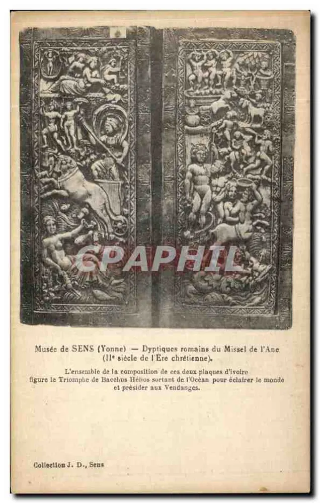 Museu de SENS (Yonne) — Dypticos romanos do Missal do Burro (século II da era cristã) - Frente