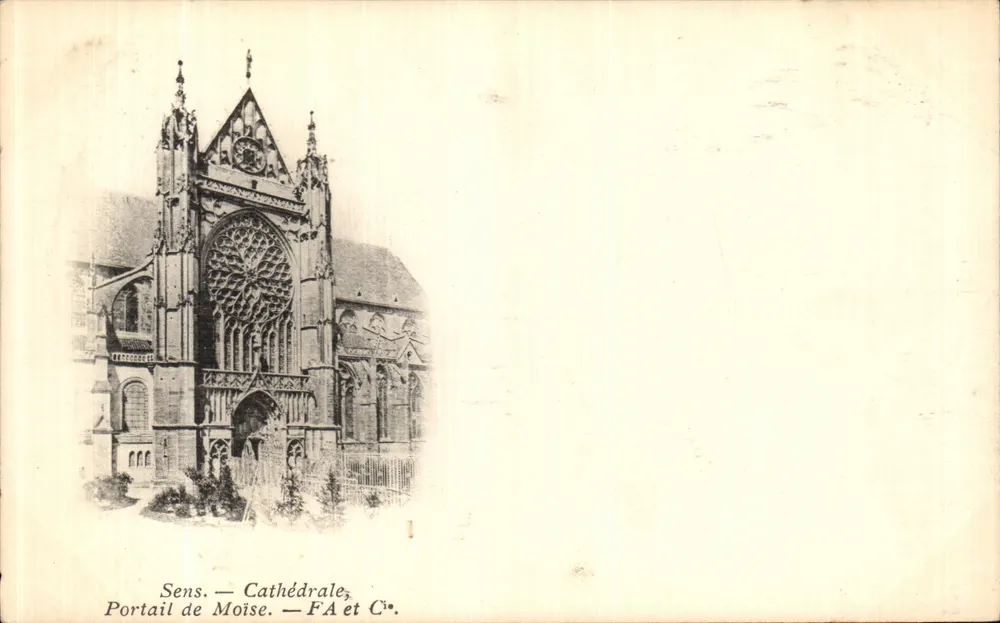 Sens — Catedral, Portal de Moisés — FA e Cie. - Frente