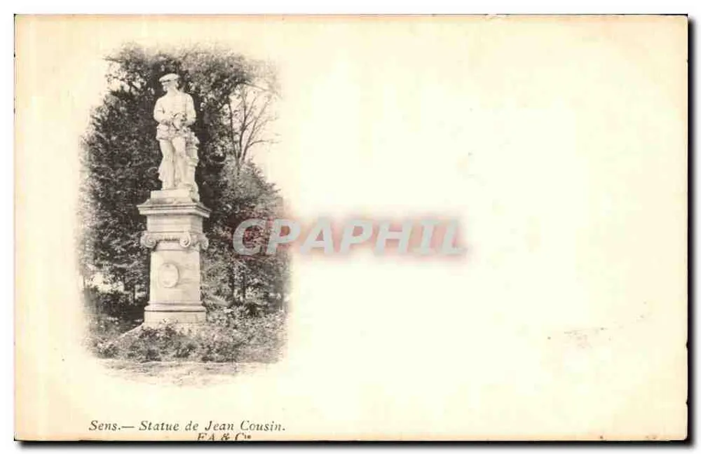 Sens — Estátua de Jean Cousin — FA & C° - Frente