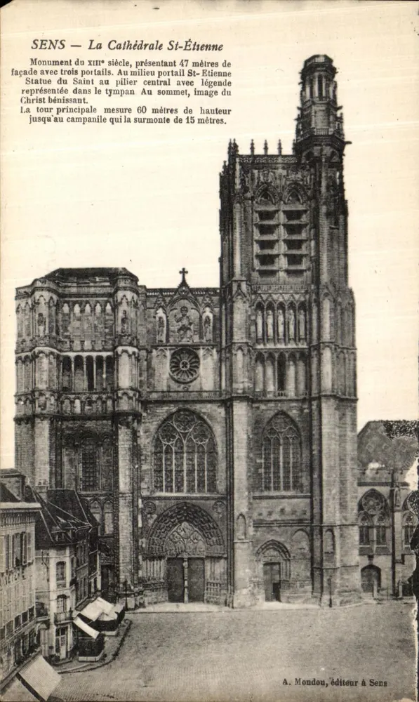 SENS — A Catedral São Etienne — A. Mondou, editor em SENS - Frente