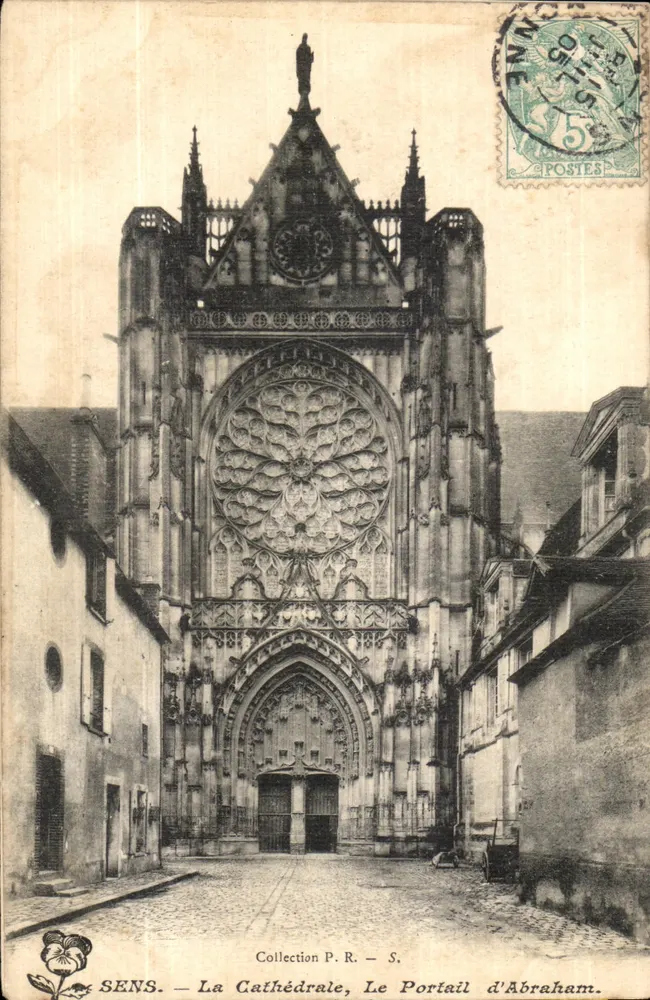 Sens — La Cathédrale, Le Portail d'Abraham — Collection P. R. - S. - Vorderseite
