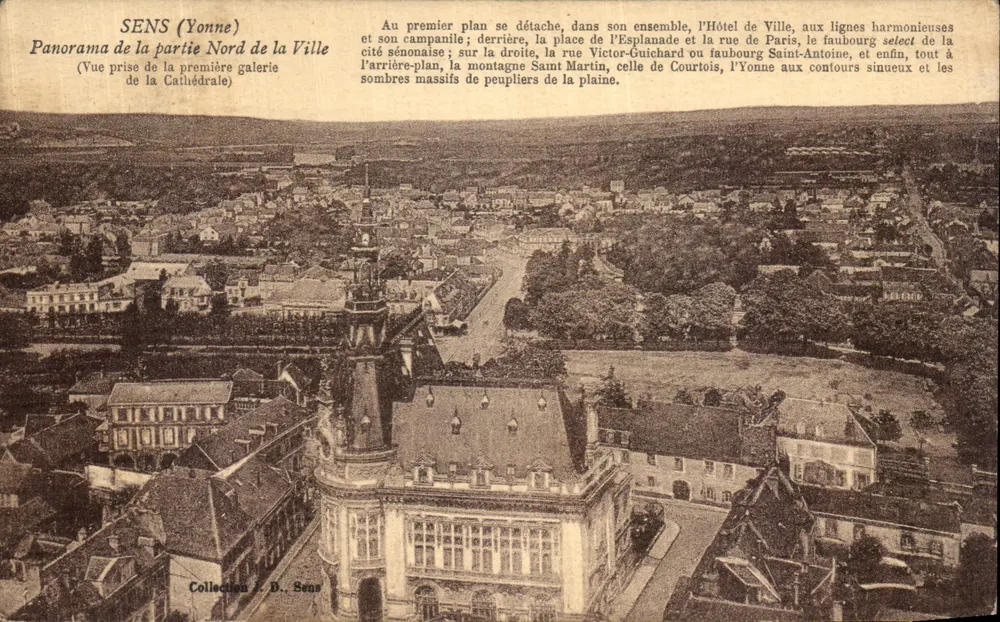 SENS (Yonne) — Panorama der nördlichen Teil der Stadt — Sammlung J. D. Sens - Vorderseite