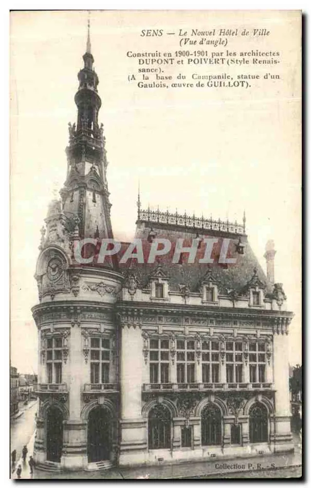 Sens — Das Neue Rathaus (Eckansicht) — Sammlung P. R. - S. - Vorderseite