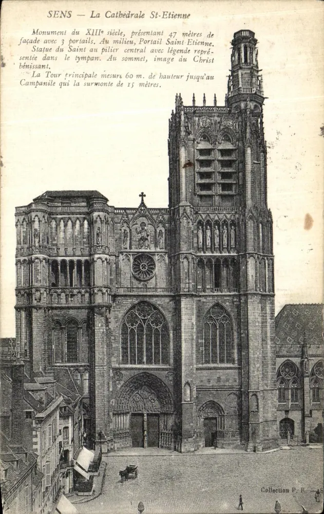 Sens — A Catedral de São Etienne — Coleção P. R. - Frente