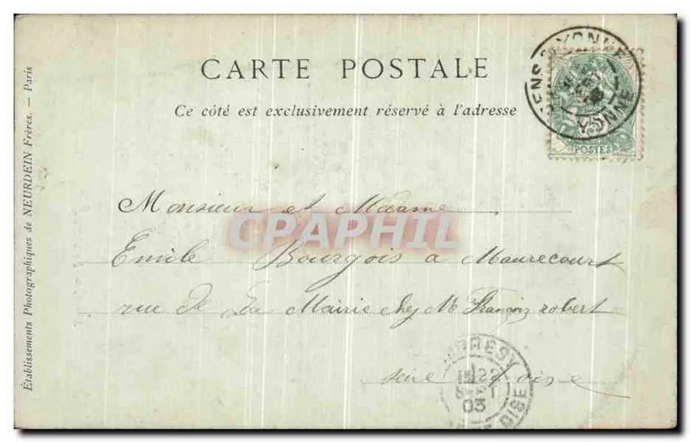 SENS — A Estátua do Barão Thénard — Coll. ND Phot - Verso