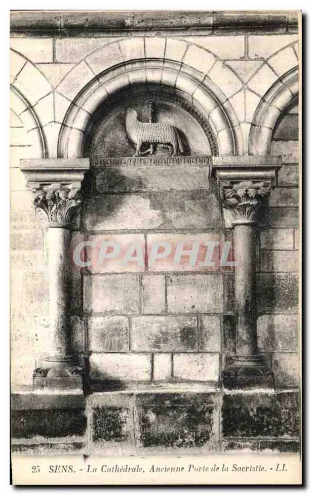 SENS - Die Kathedrale, Alte Pforte der Sakristei - I.I. - Vorderseite