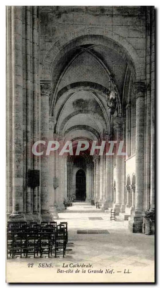 Sens — Die Kathedrale. Seitenpfeiler der großen Kirche — LL. — n°22 - Vorderseite