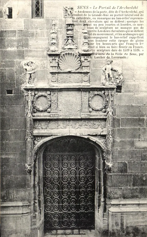 Sens — O Portal do Arcebispo — História da Cidade de Sens, por Ch. Larcher de Lavernade - Frente