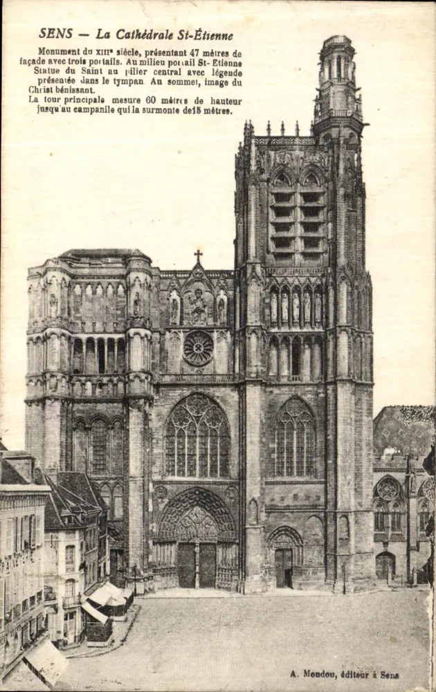 SENS — A Catedral de São Etienne — A. Mondou, editor em Sens - Frente