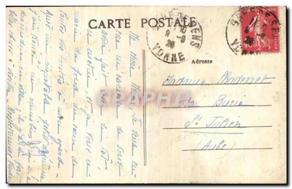 SENS — A Catedral de São Etienne — A. Mondou, editor em Sens - Verso