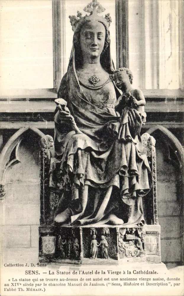 Sens — Statue der Jungfrau an der Kathedrale — Sammlung J. D. Sens - Vorderseite