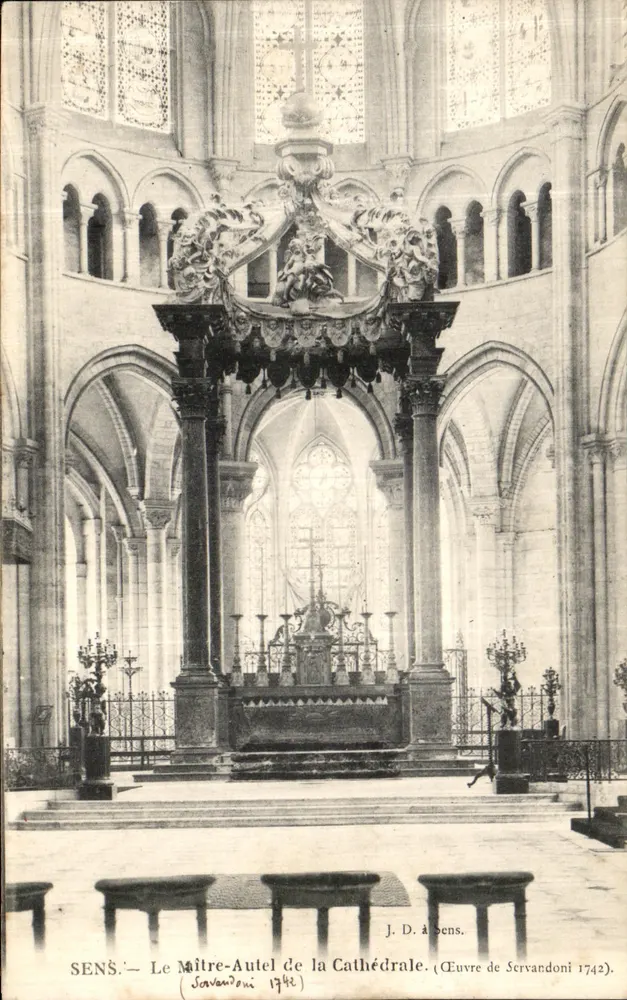 Sens — O Mitre-Autel da Catedral — J. D. em Sens - Frente