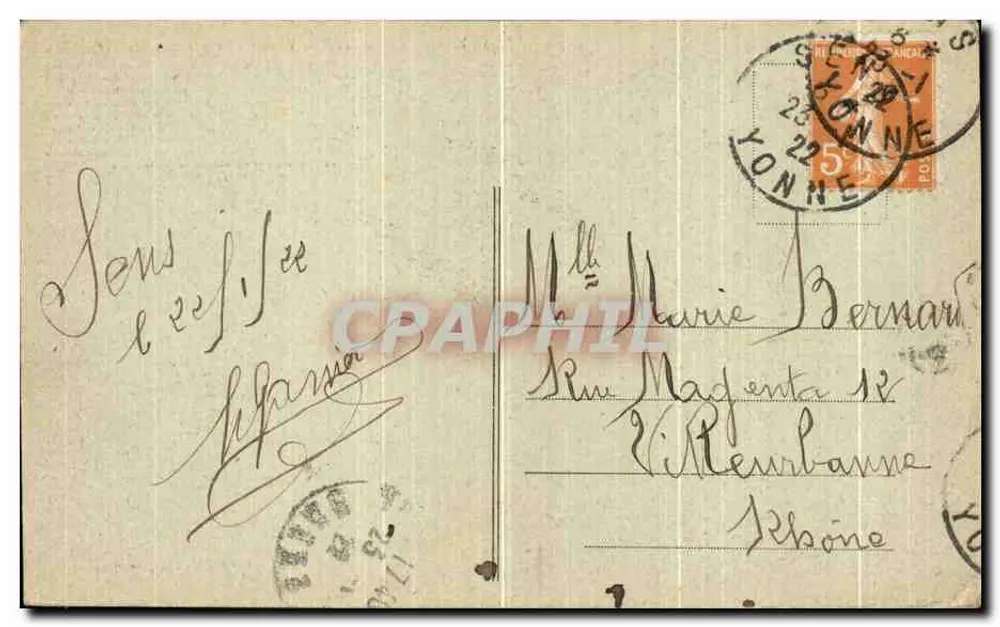 SENS (Yonne) - Die Pforte und die alten gallo-römischen Befestigungen — Sammlung P.D. Sens - Rückseite