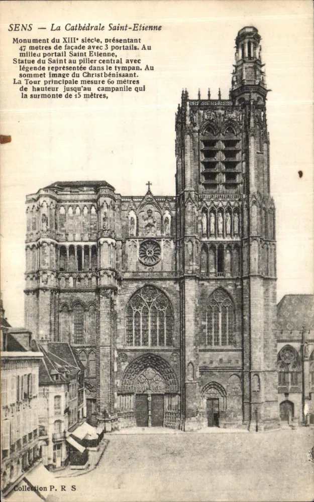 Sens — A Catedral Saint-Étienne — Coleção P. R. S. - Frente