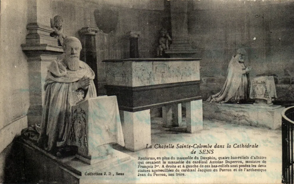 Die Kapelle Sainte-Colombe in der Kathedrale von Sens — Mausoleum des Kardinals Antoine Duperron und Statuen seiner Brüder, Verlag Collection J. D., Sens - Vorderseite